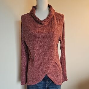 WONDERLAND Rust Cowl Neck Sweater